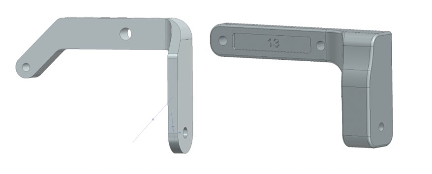 Iteration 1 L-bracket CAD