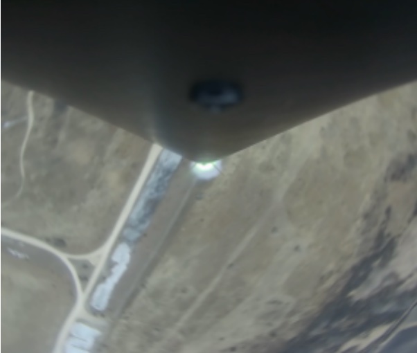 In-flight aerial footage frame