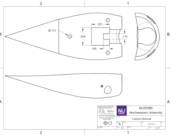 Camera shroud drawing