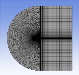 C-mesh around the rotor blade airfoil cross section