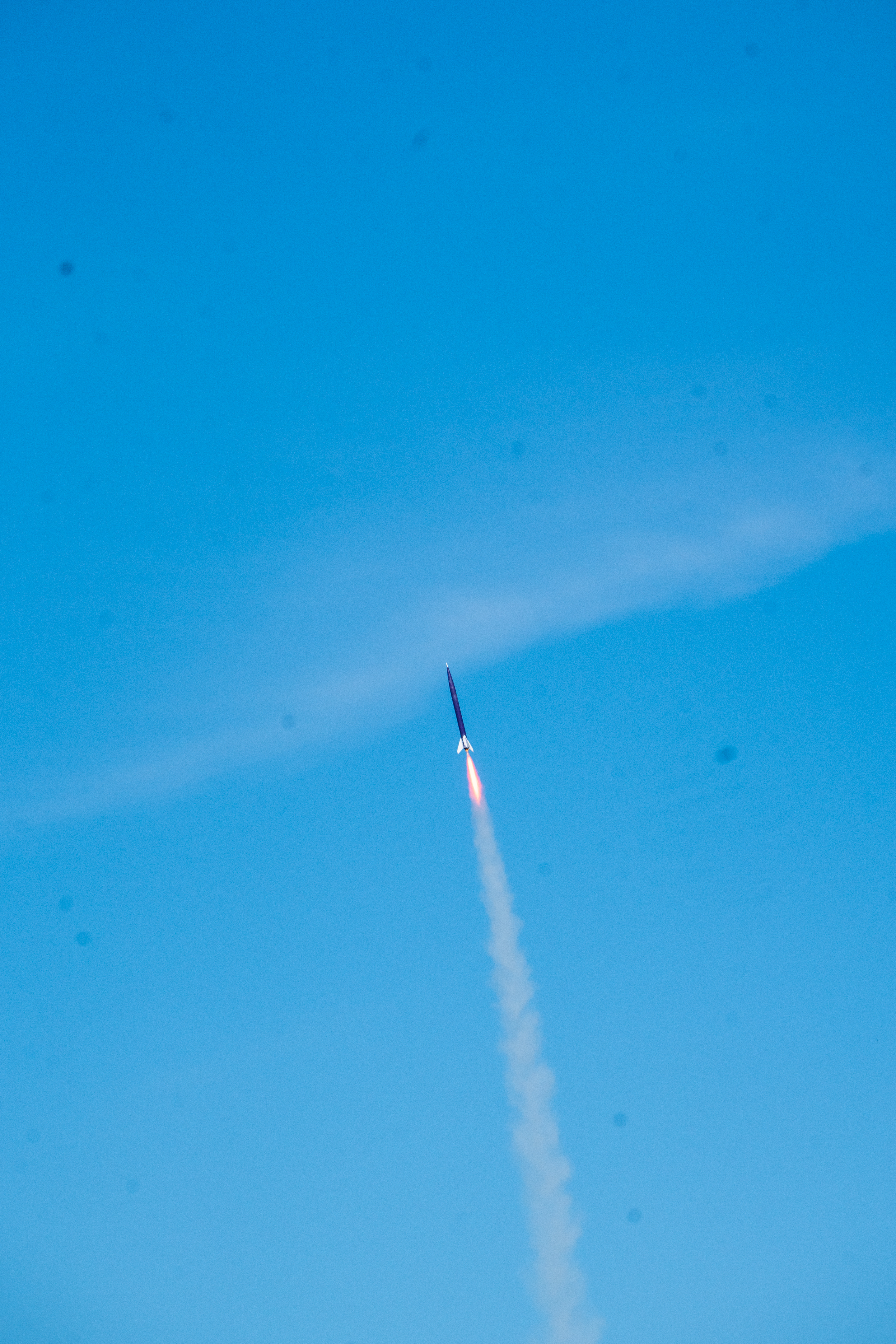 The rocket launching off the pad