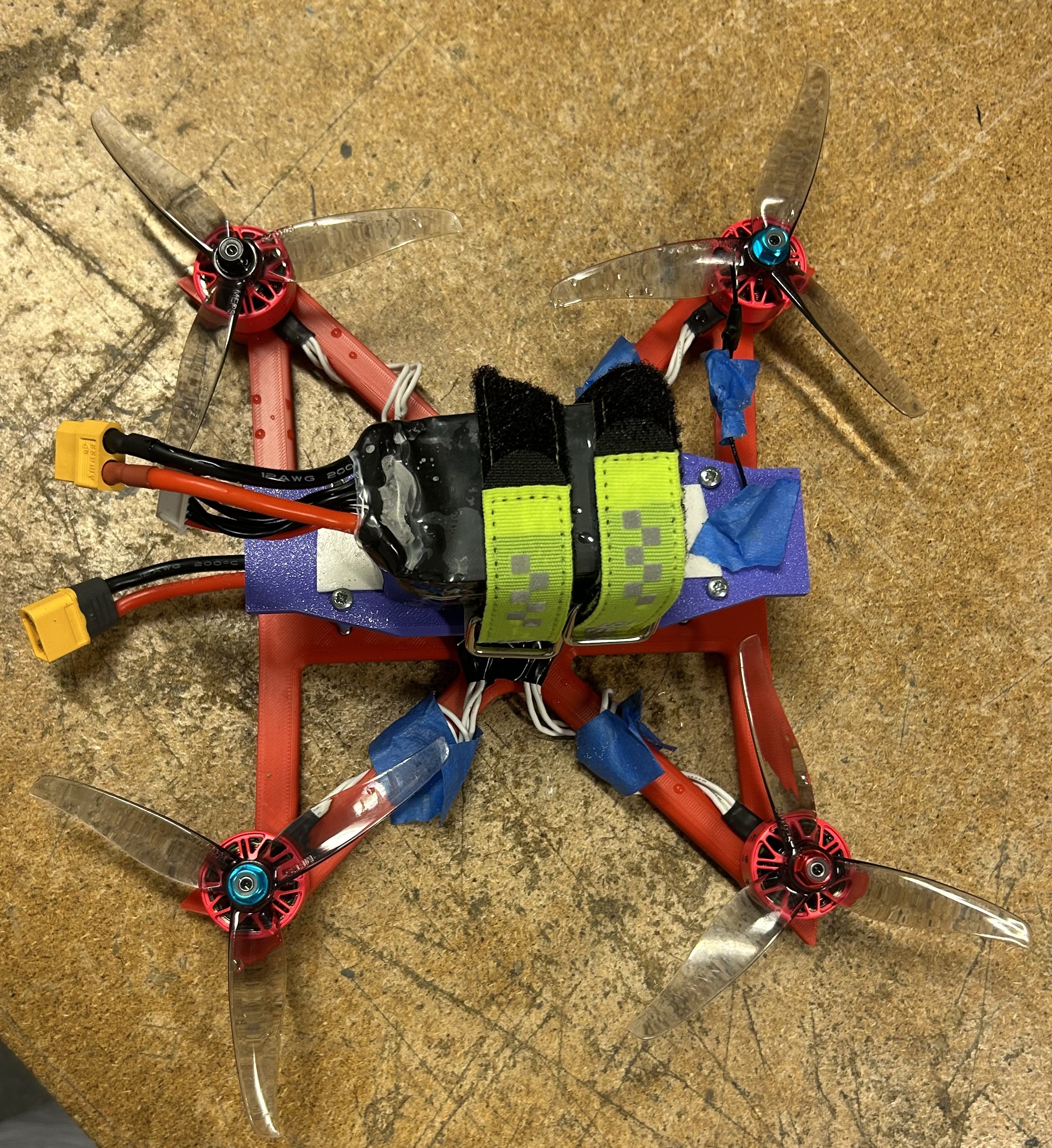 Completed optimized quadcopter